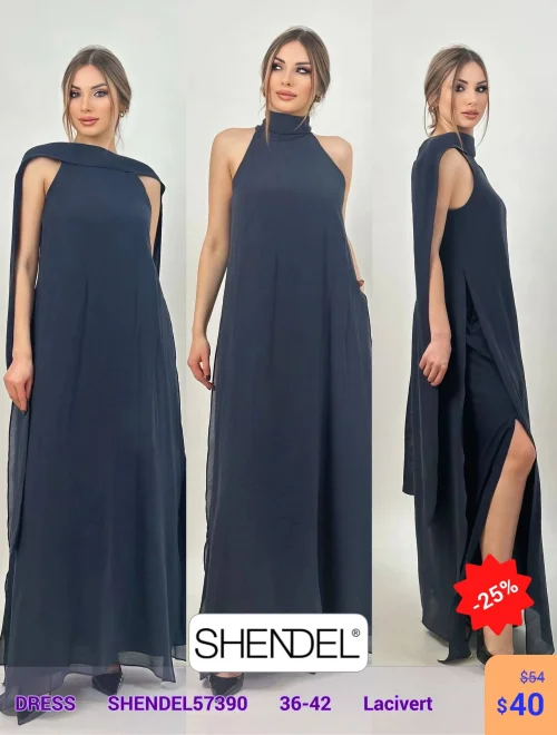 Платье Shendel (Темно-синий, модель SHENDEL57390) оптом
