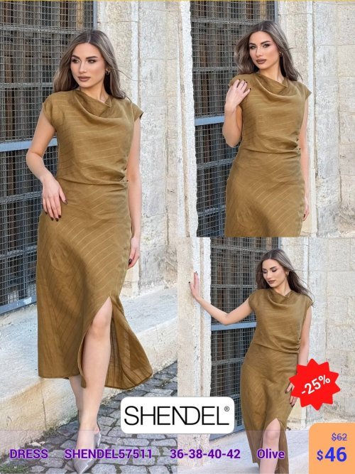 Платье Shendel (Оливковый, модель SHENDEL57511) оптом