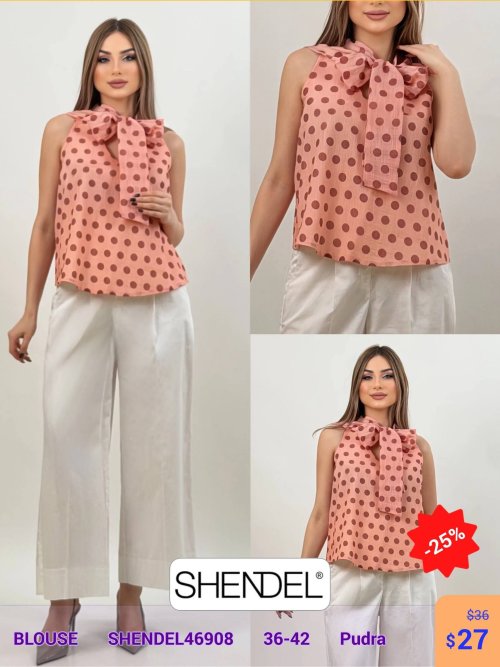 Блузка Shendel (Розовый, модель SHENDEL46908) оптом