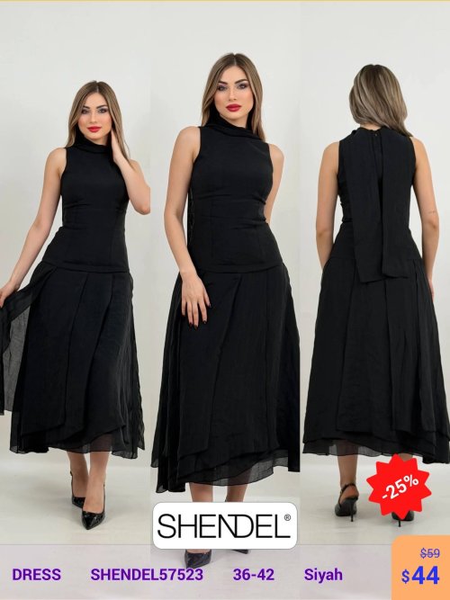 Платье Shendel (Черный, модель SHENDEL57523) оптом
