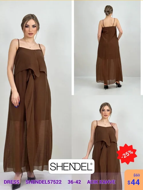 Платье Shendel (Коричневый, модель SHENDEL57522) оптом
