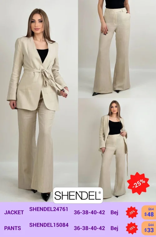 Брюки Shendel (Бежевый, модель SHENDEL24761) оптом