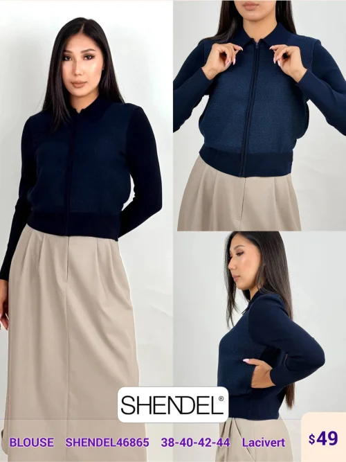 Блузка Shendel (Navy, модель SHENDEL46865) оптом