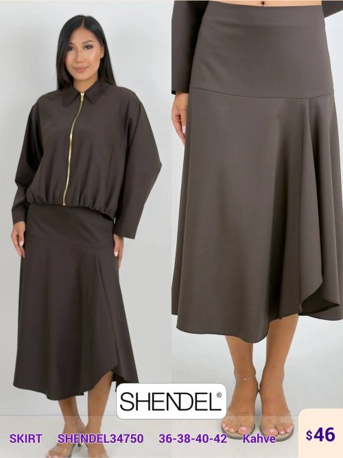 Юбка Shendel (Brown, модель SHENDEL34750) оптом