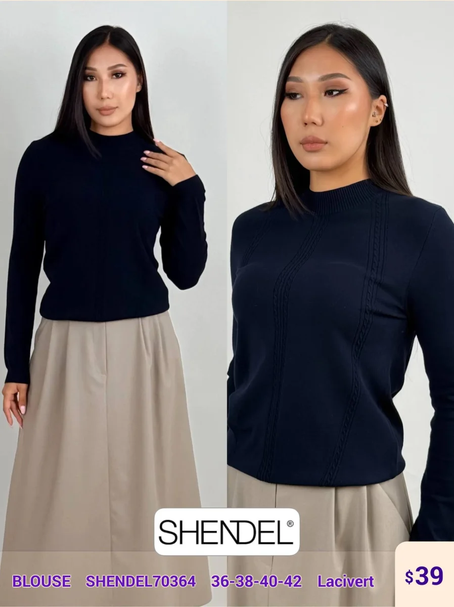 Блузка Shendel (Navy, модель SHENDEL70364) оптом