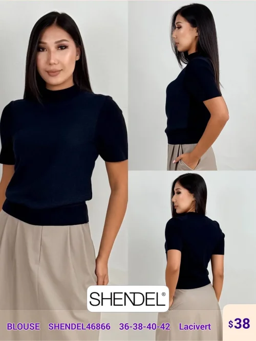 Блузка Shendel (Navy, модель SHENDEL46866) оптом