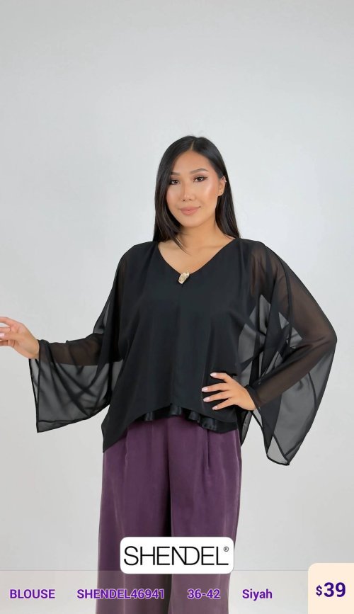 Блузка Shendel (Black, модель SHENDEL46941) оптом