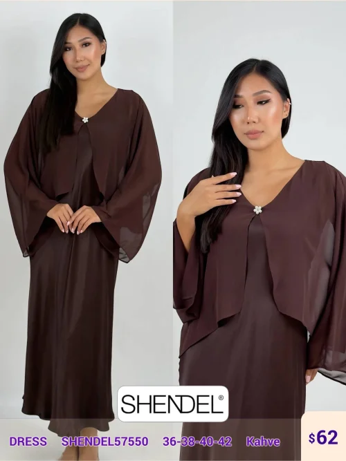 Платье Shendel (Brown, модель SHENDEL57550) оптом