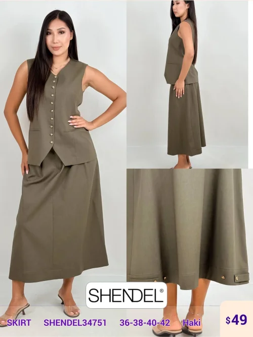 Юбка Shendel (Olive, модель SHENDEL34751) оптом