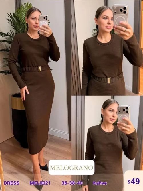 Платье Shezzen (Brown, модель MEL0021) оптом