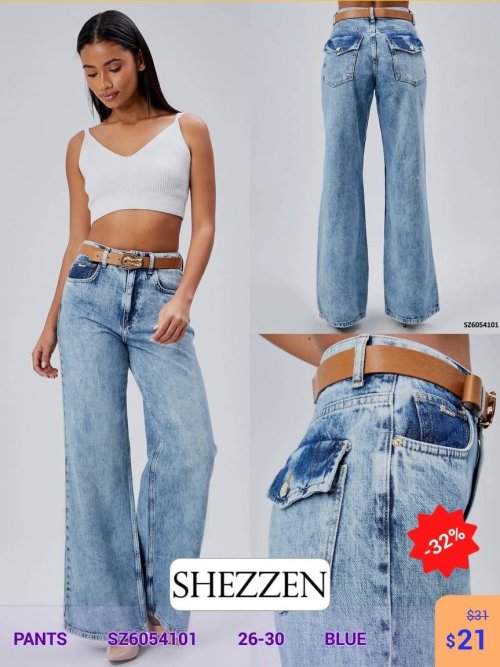 Джинсы Shezzen (Синий, модель SZ6054101) оптом