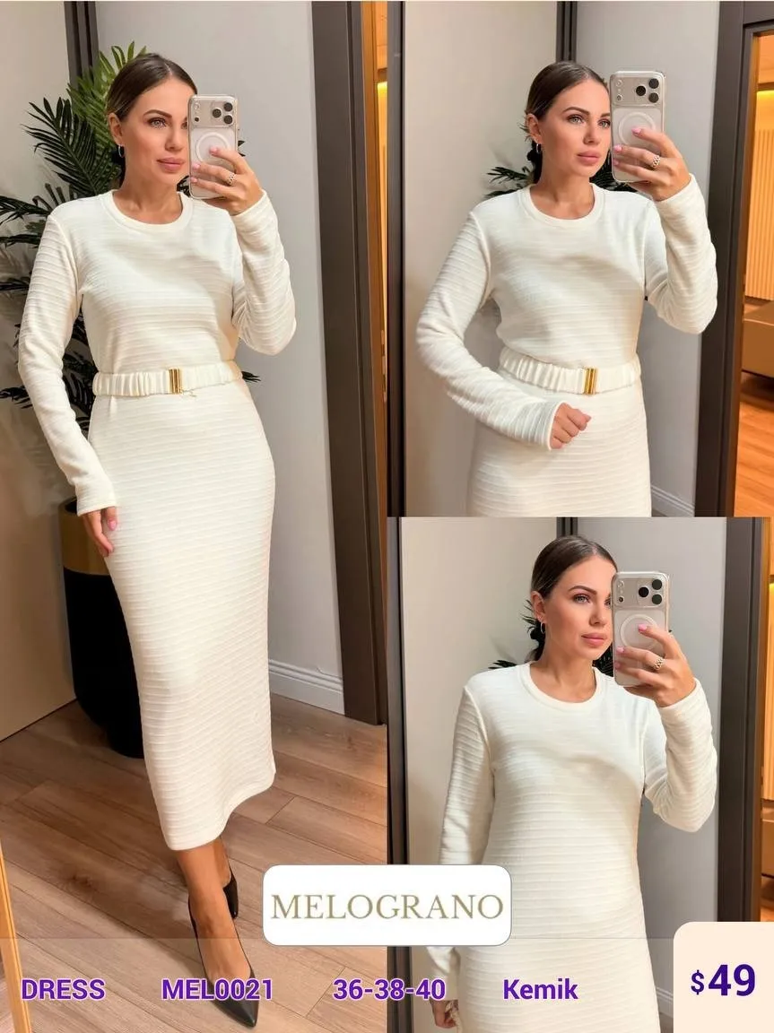 Платье Shezzen (White, модель MEL0021) оптом