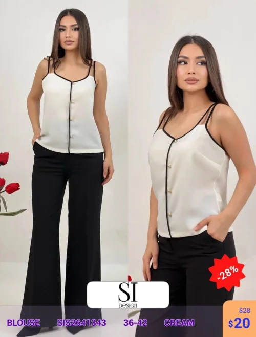 Блузка Si Design (Черный, модель SIS2641343) оптом