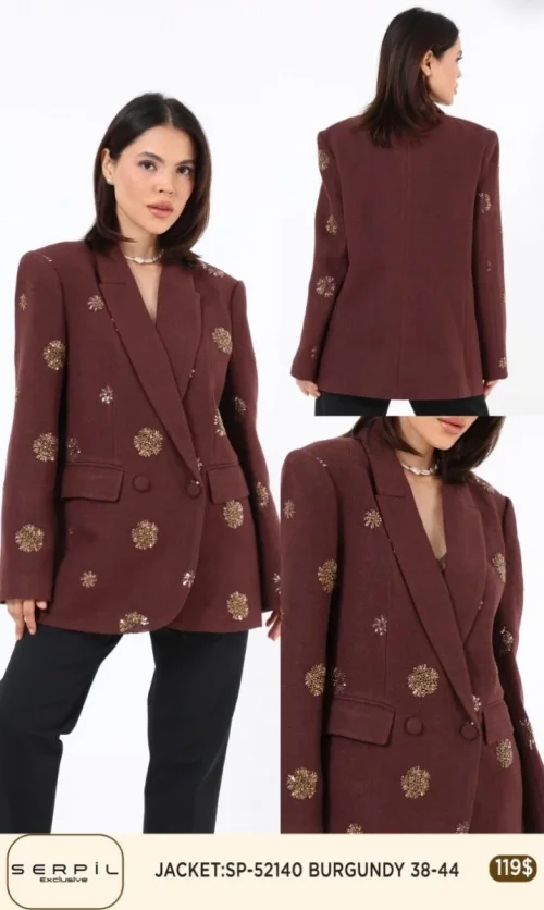 Жакет SI DESIGN (Burgundy, модель 52140) оптом
