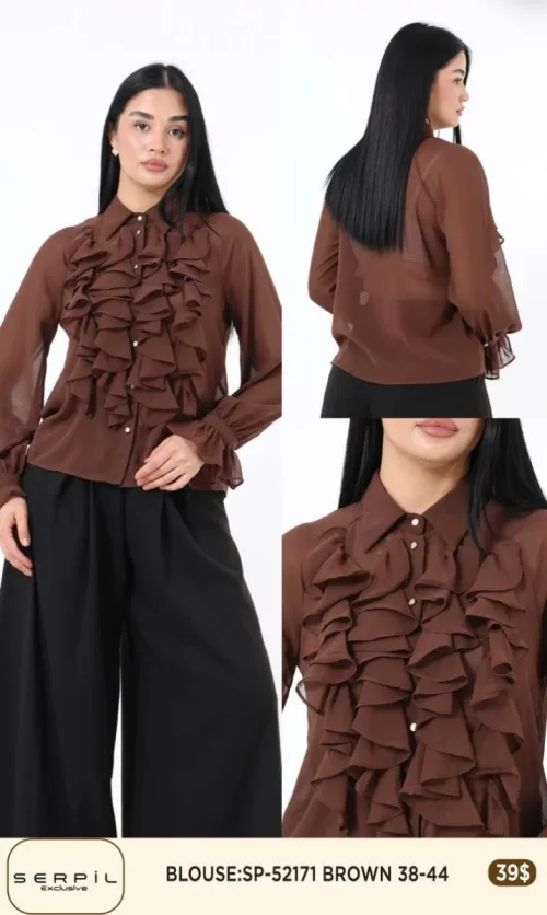 Блузка SI DESIGN (Brown, модель SP52171) оптом