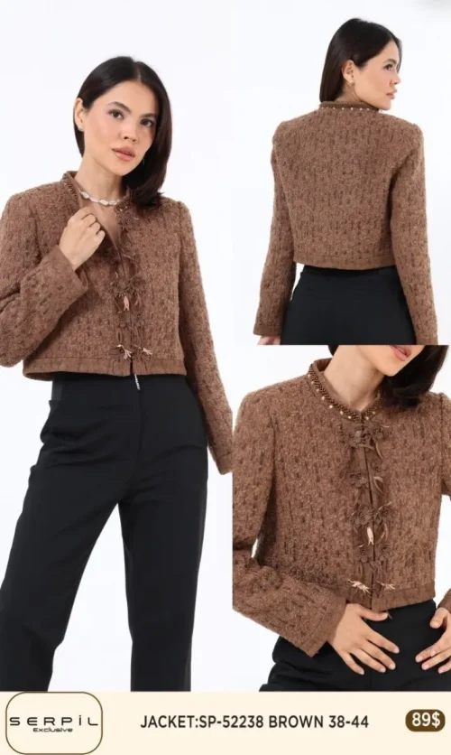 Жакет SI DESIGN (Brown, модель 52238) оптом
