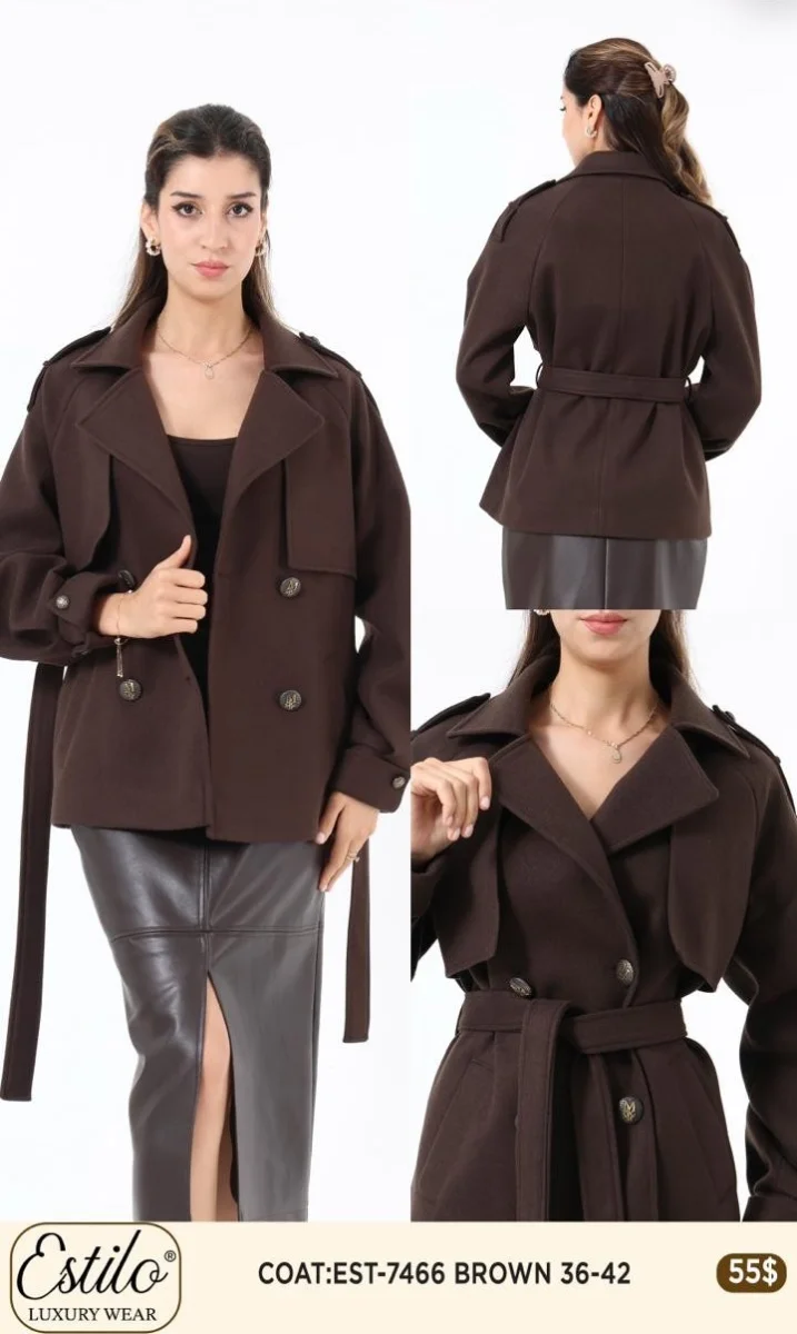 Пальто SI DESIGN (Brown, модель 7466) оптом