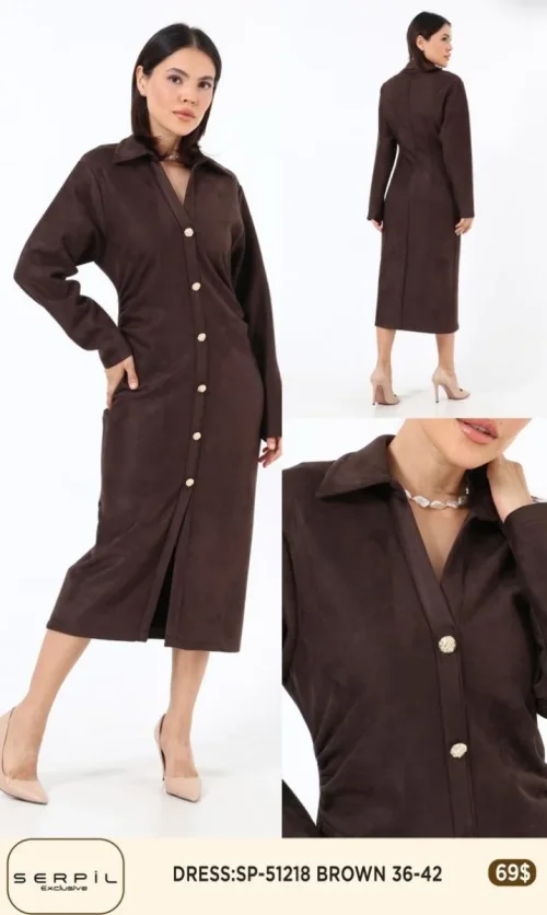 Платье SI DESIGN (Brown, модель 51218) оптом