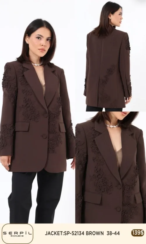 Жакет SI DESIGN (Brown, модель SP52134) оптом
