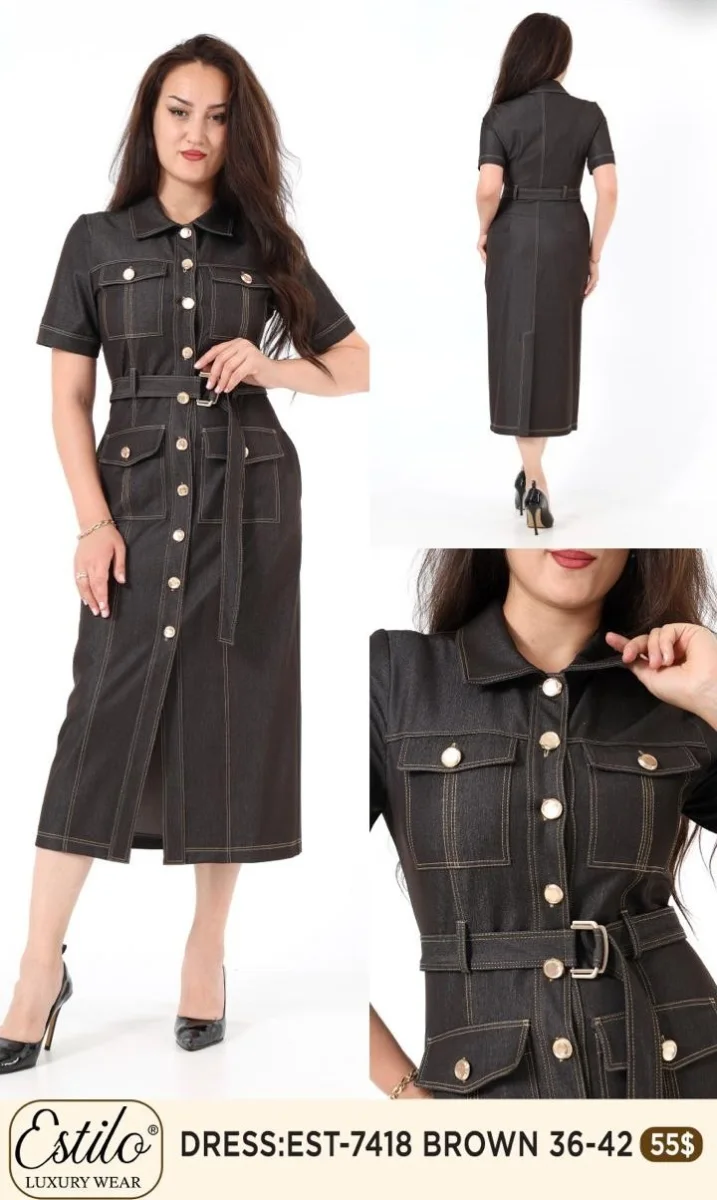 Платье SI DESIGN (Brown, модель 7418) оптом