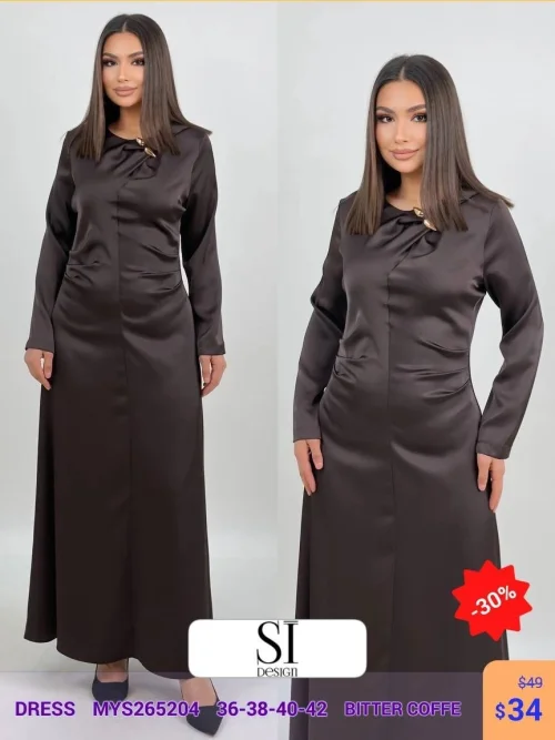 Платье SI DESIGN (Коричневый, модель MYS265204) оптом