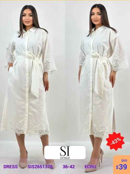 Платье SI DESIGN (Кремовый, модель SIS2651378) оптом
