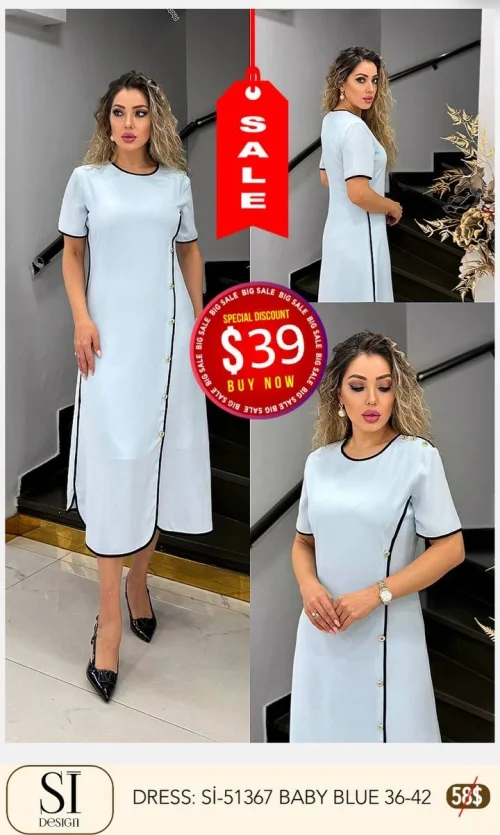 Платье SI DESIGN (Небесно-голубой, модель SI-51367) оптом