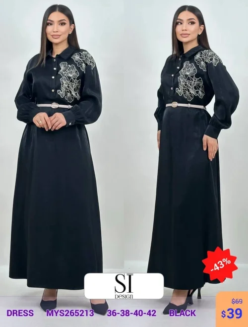Платье SI DESIGN (Черный, модель MYS265213) оптом