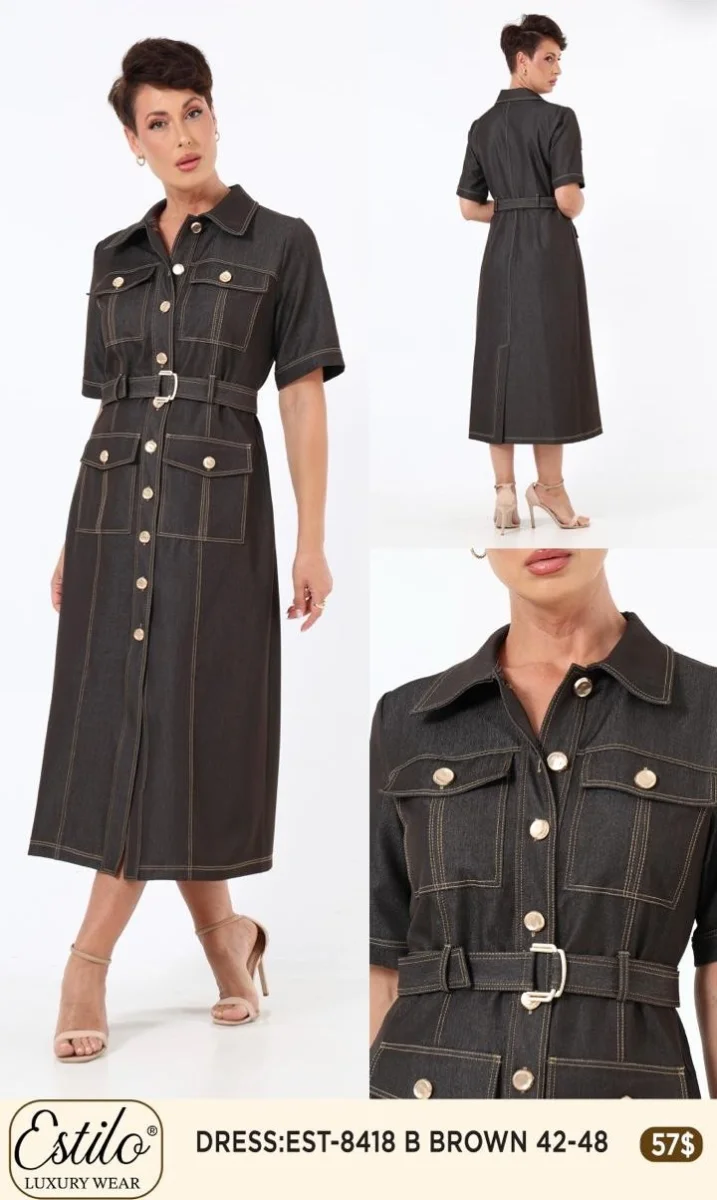 Платье SI DESIGN (Brown, модель 8418) оптом