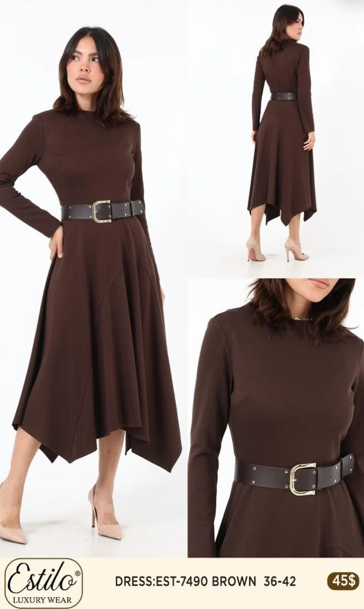 Платье SI DESIGN (Brown, модель 7490) оптом