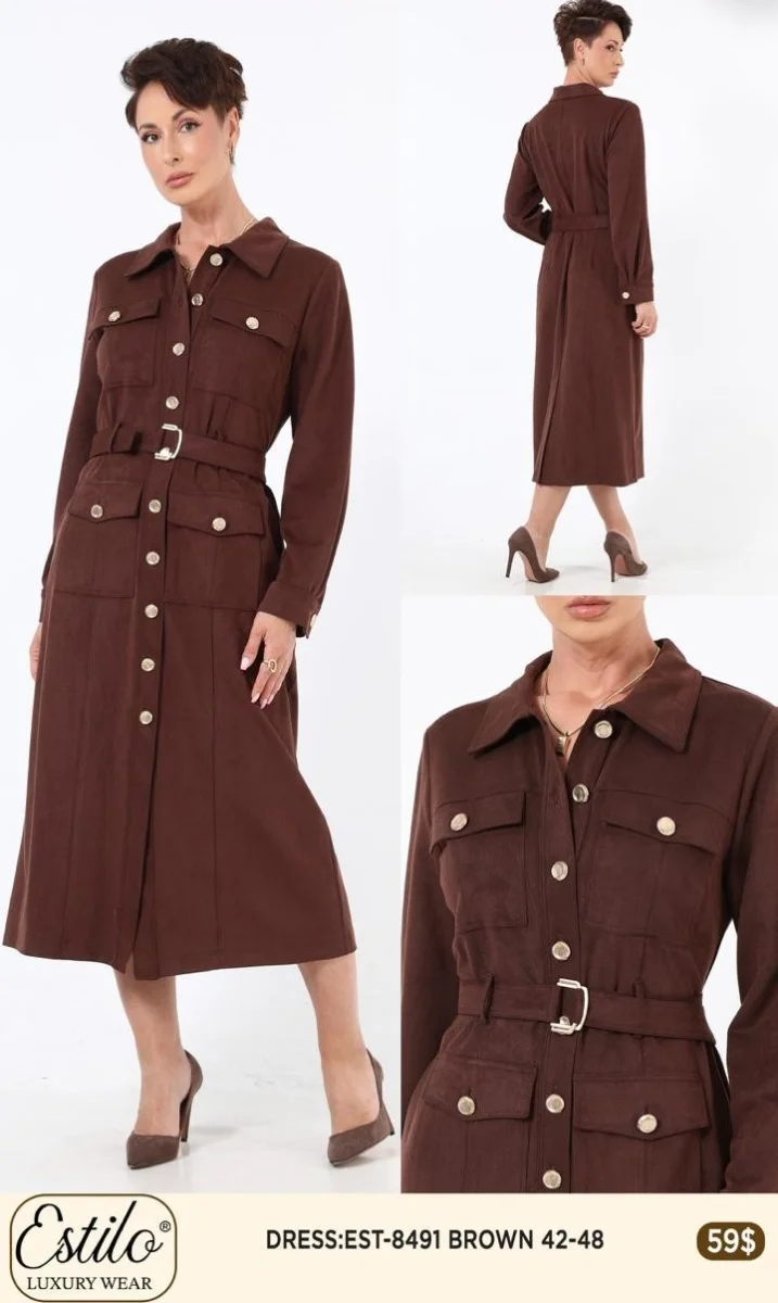 Платье SI DESIGN (Brown, модель 8491) оптом