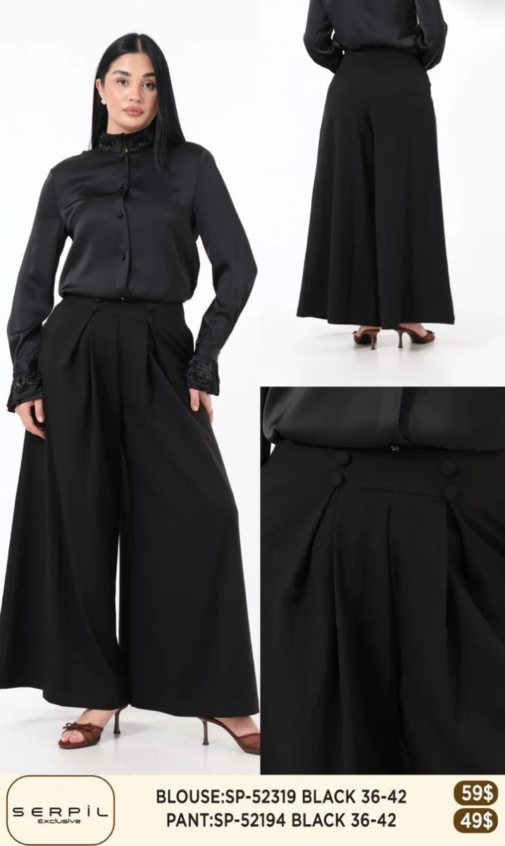 Брюки SI DESIGN (Black, модель 52194) оптом