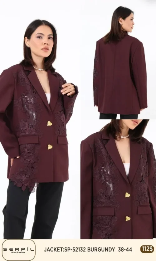 Жакет SI DESIGN (Burgundy, модель 52132) оптом