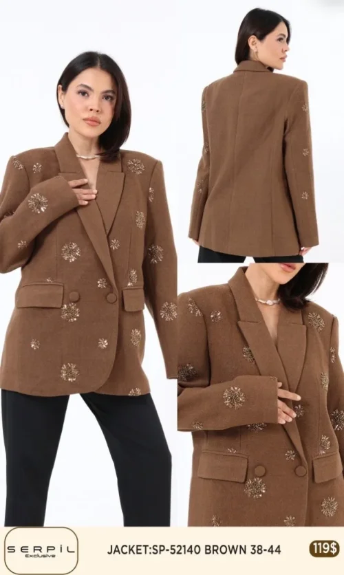 Жакет SI DESIGN (Brown, модель SP52140) оптом
