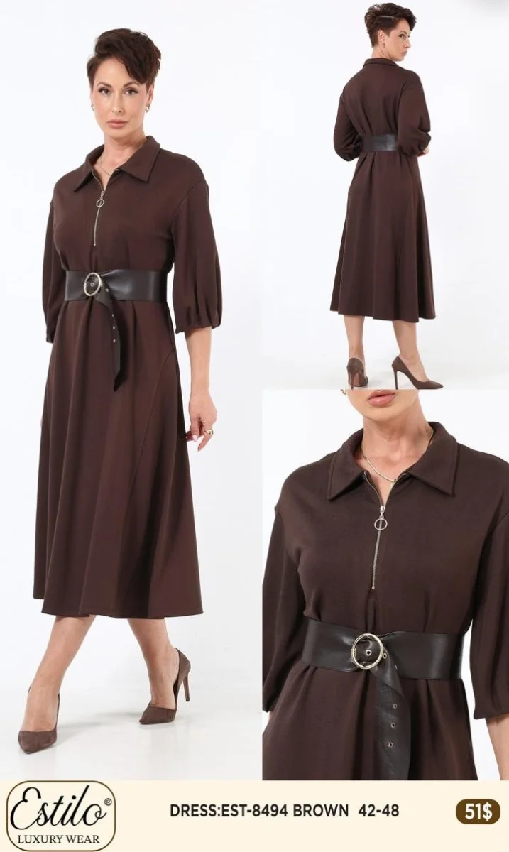 Платье SI DESIGN (Brown, модель 8494) оптом