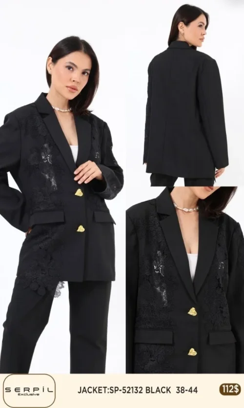 Жакет SI DESIGN (Black, модель 52132) оптом