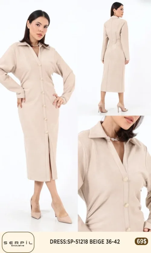 Платье SI DESIGN (Beige, модель 51218) оптом