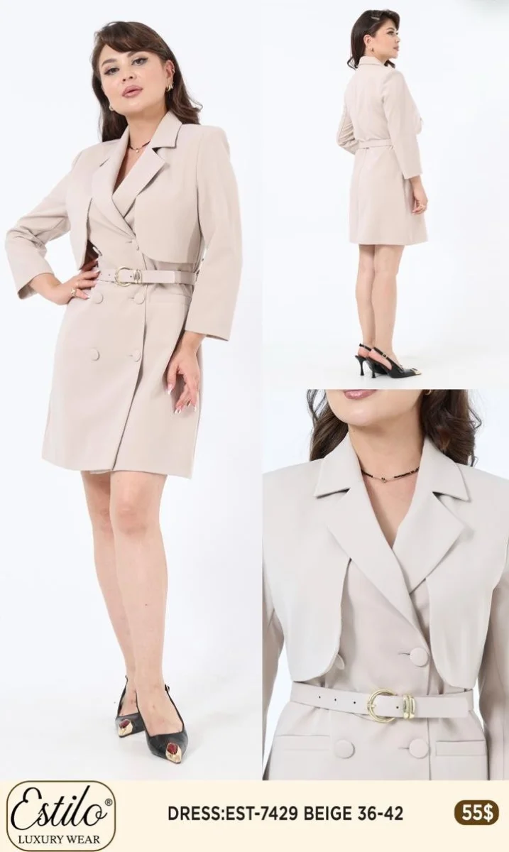 Платье SI DESIGN (Beige, модель 7429) оптом
