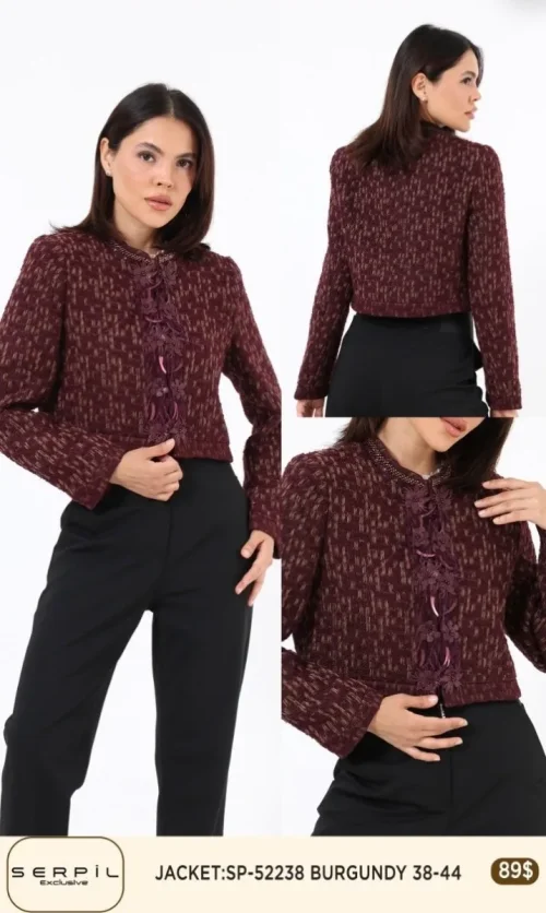 Жакет SI DESIGN (Burgundy, модель 52238) оптом