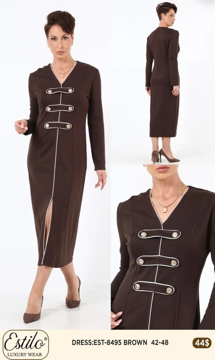 Платье SI DESIGN (Brown, модель 8495) оптом