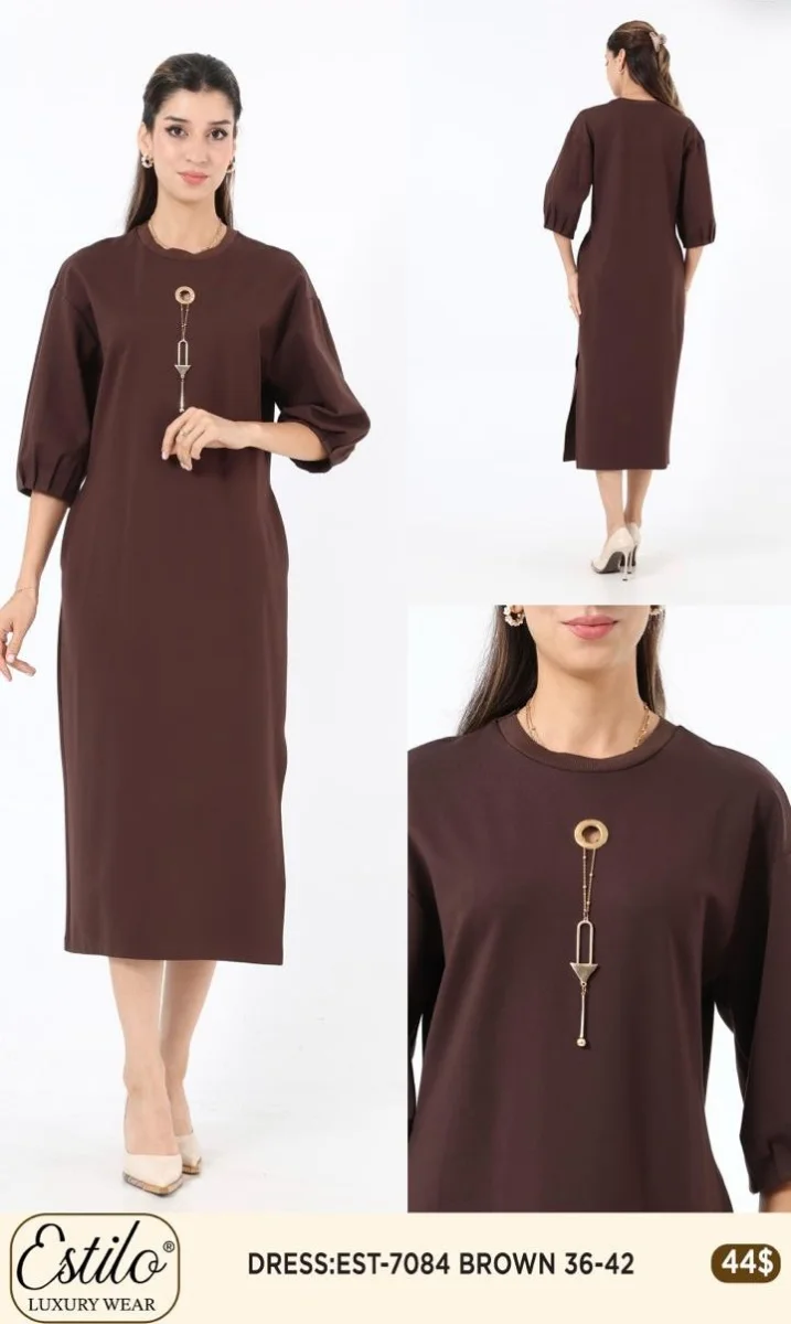 Платье SI DESIGN (Brown, модель 7084) оптом