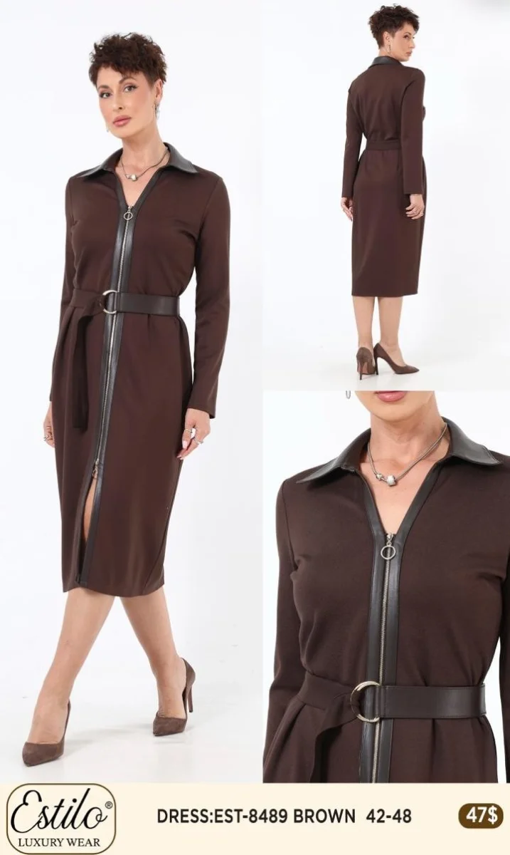 Платье SI DESIGN (Brown, модель 8489) оптом
