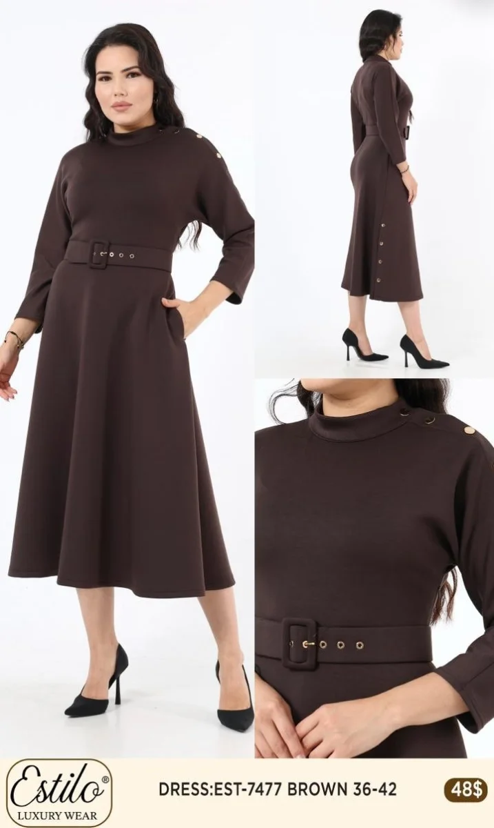 Платье SI DESIGN (Brown, модель 7477) оптом