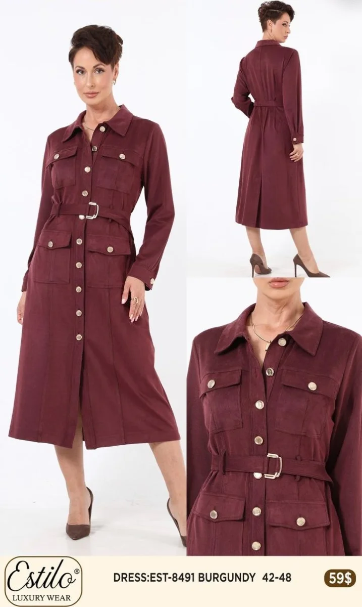 Платье SI DESIGN (Burgundy, модель 8491) оптом