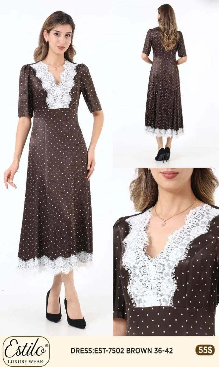 Платье SI DESIGN (Brown, модель 7502) оптом