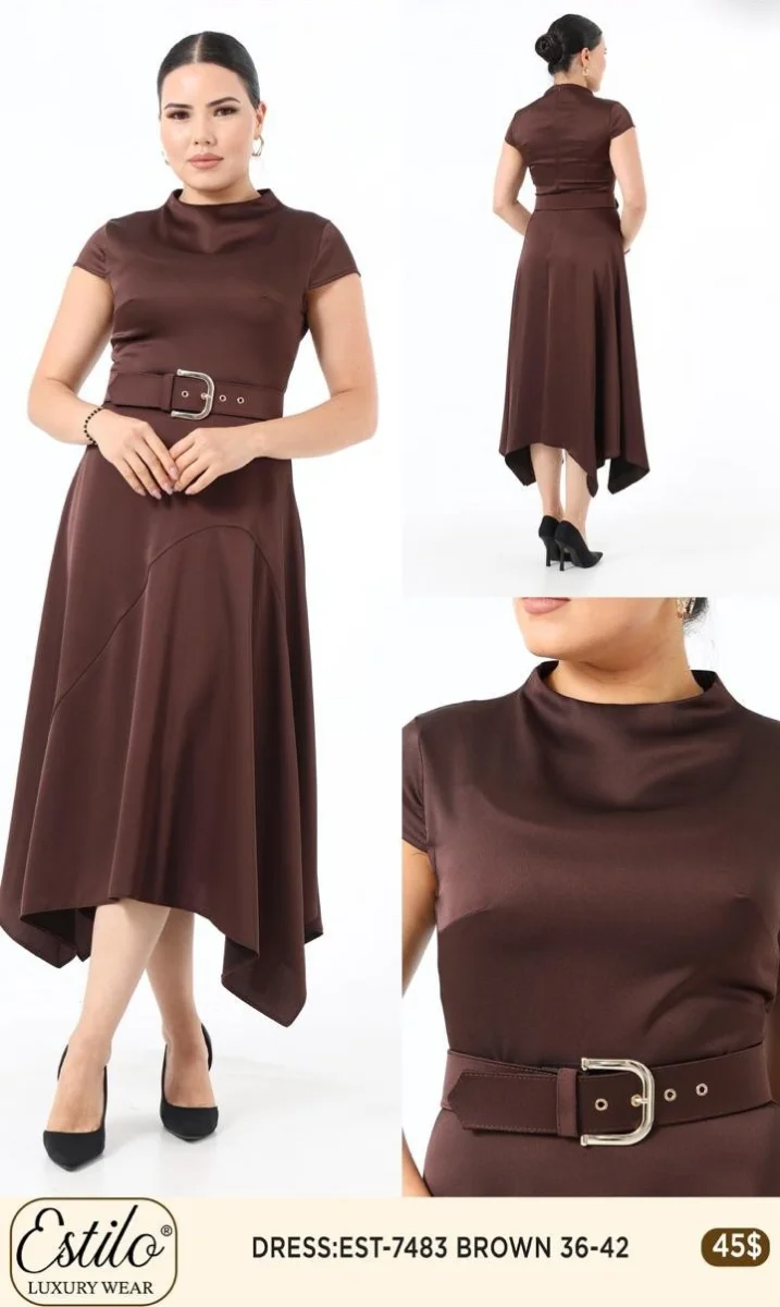 Платье SI DESIGN (Brown, модель 7483) оптом