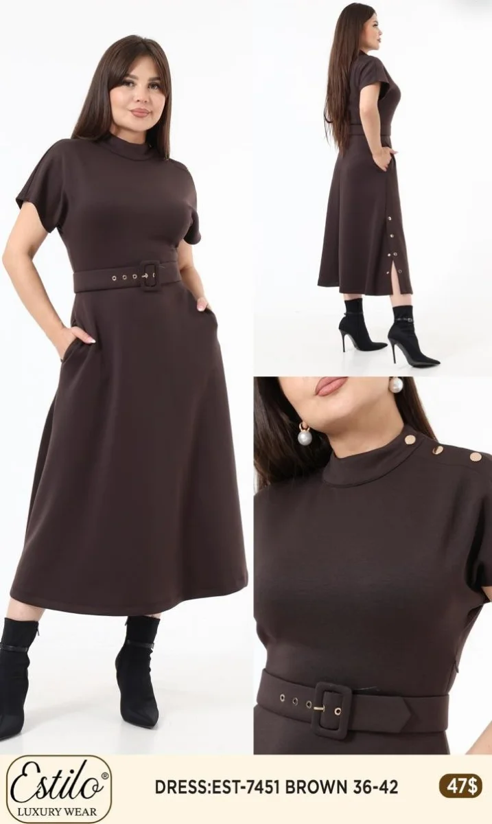 Платье SI DESIGN (Brown, модель 7451) оптом