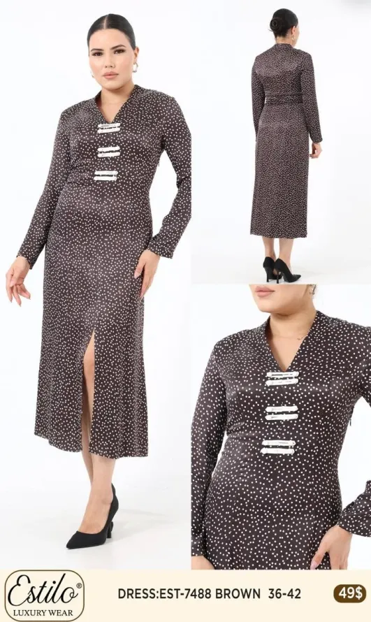 Платье SI DESIGN (Brown, модель 7488) оптом