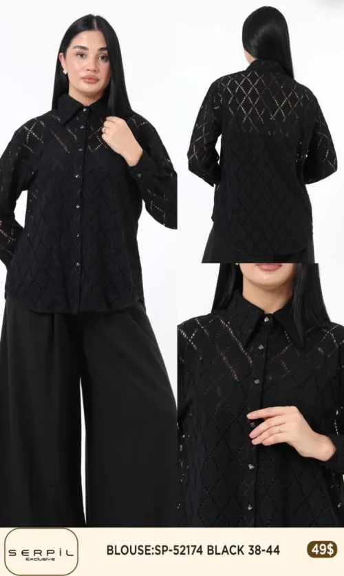 Блузка SI DESIGN (Black, модель SP52174) оптом