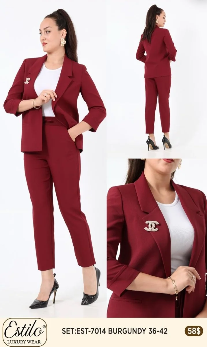 Костюмы и комплекты SI DESIGN (Burgundy, модель 7014) оптом